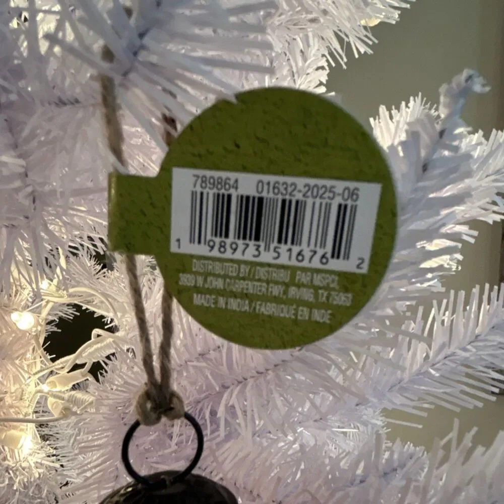 Gingerbread Forest Glass Round Ornament Brown White Christmas Holiday